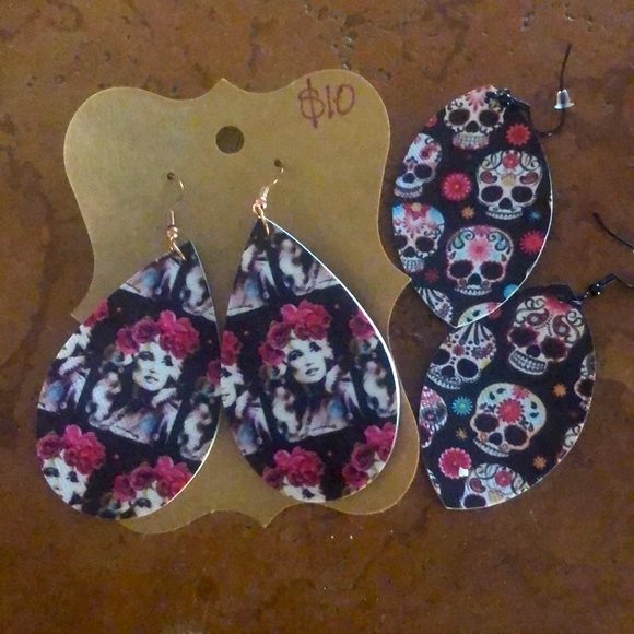 Leather Earrings - Picture 2 of 6